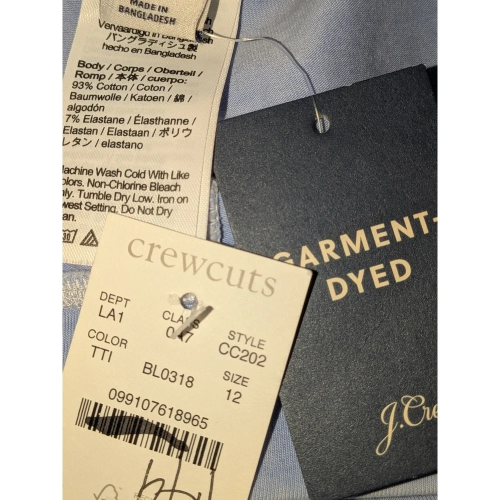 Crewcuts J.Crew Girls Light Blue Garment Dyed Leggings CC202 Size 12 NWT